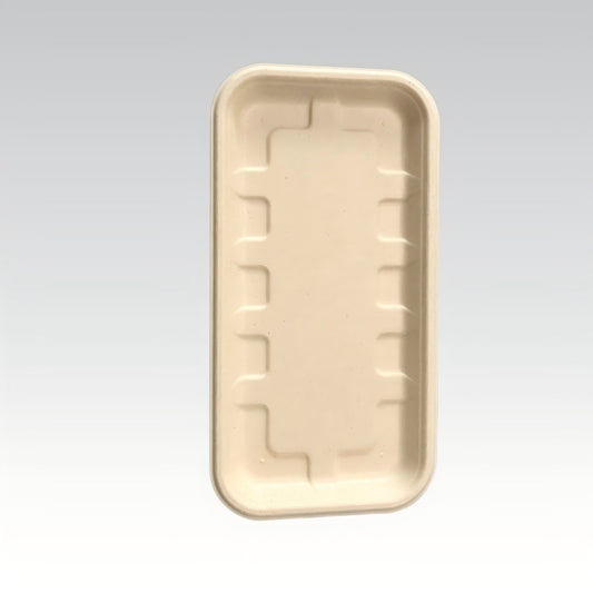 Custom Biodegradable Bagasse Disposable Food Containers Takeaway Fresh Chicken Frozen Meat Tray Portable Food Tray