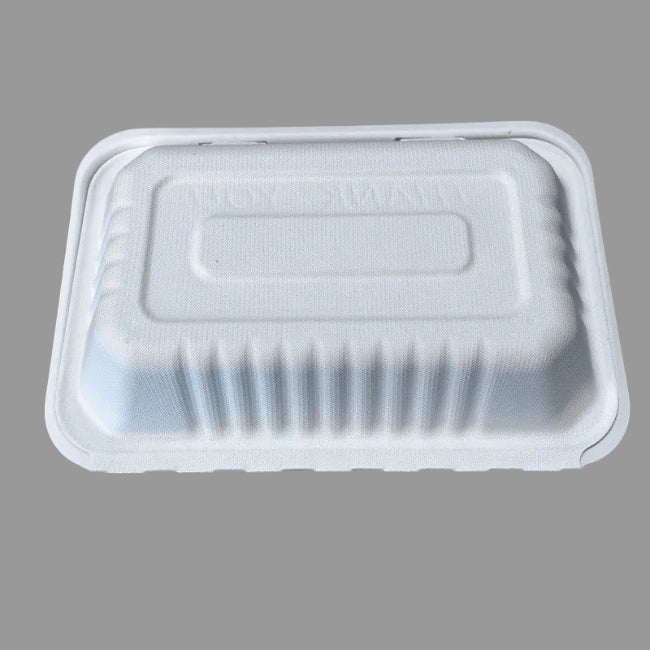 9x6 Inch100% Biodegradable Compostable Tableware Disposable Bagasse Sugarcane Takeaway Paper Lunch Food Box