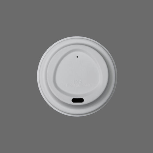 12oz Cup lid (White) for Disposable Sugarcane Bagasse Coffee Cup