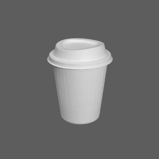 12 OZ CUP-Disposable Biodegradable Bagasse Fiber coffee cups(Natural/White Color)
