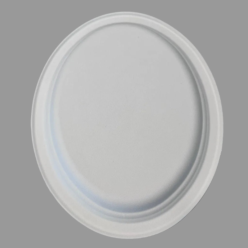 Biodegradable Disposable Oval Plate Sugarcane Bagasse Paper Tableware For Parties Biodegradable Disposable Food Plate
