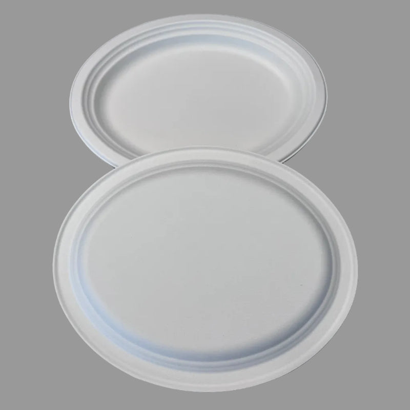 Biodegradable Disposable Oval Plate Sugarcane Bagasse Paper Tableware For Parties Biodegradable Disposable Food Plate