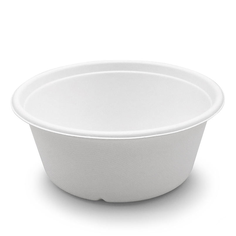 Disposable 500ml Sugarcane Bagasse Plastic Free Hot Soup Bowls With Lid Paper Bowl food storage