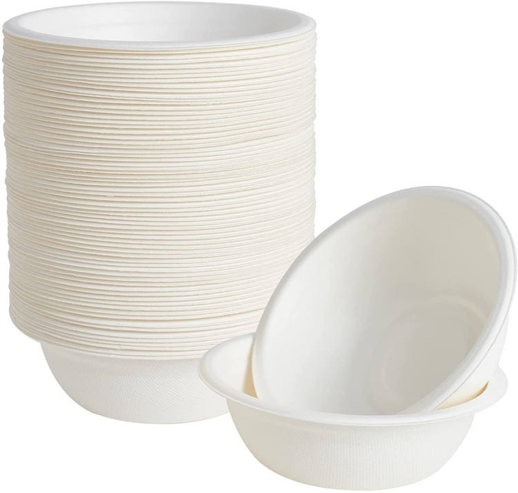 Biodegradable Compostable Disposable Natural 40oz Bagasse Sugarcane Soup Bowls Take Away Salad Box