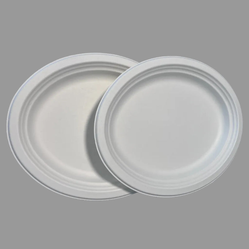 Biodegradable Disposable Oval Plate Sugarcane Bagasse Paper Tableware For Parties Biodegradable Disposable Food Plate
