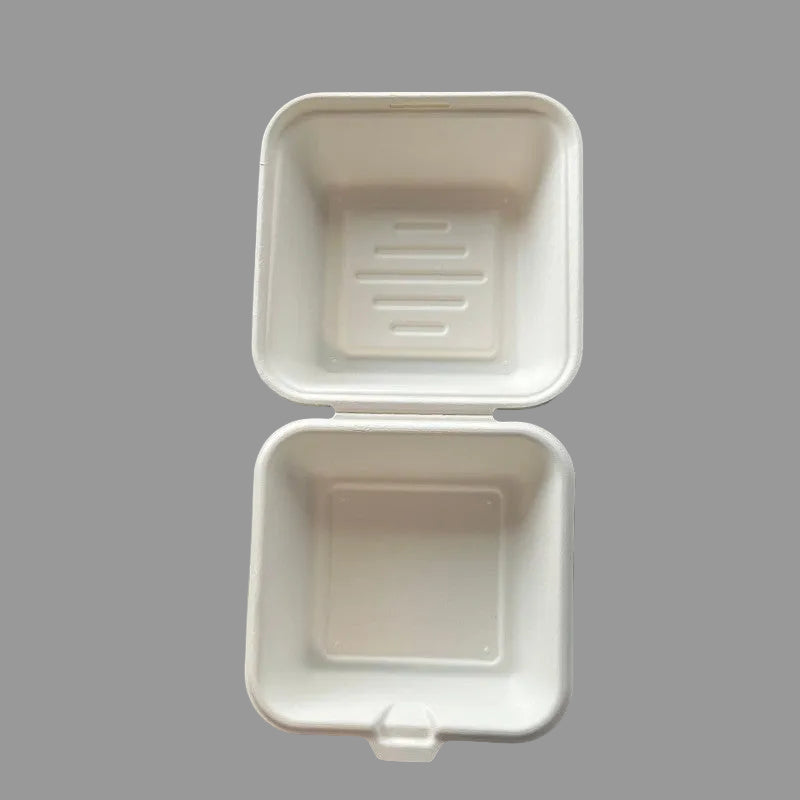 480ml Eco-friendly Biodegradable Compostable Sugarcane Food Container Clamshell Box
