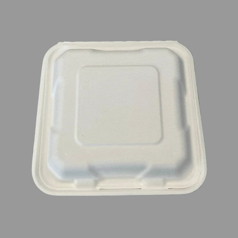 800ml Eco Biodegradable Disposable Lunch Box Sugarcane Bagasse Pulp Food Paper Box