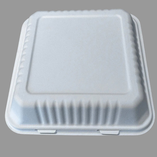 Eco Friendly Biodegradable Paper Lunch Box 1500ml Disposable Takeaway Food Container