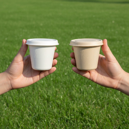Just enjoy the outside free time，with green biodegradable cups