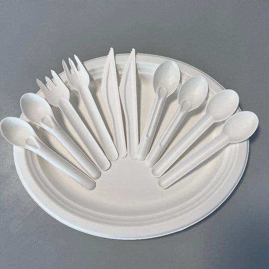 Paper Fork Bagasse Biodegradable Cutlery for Camping