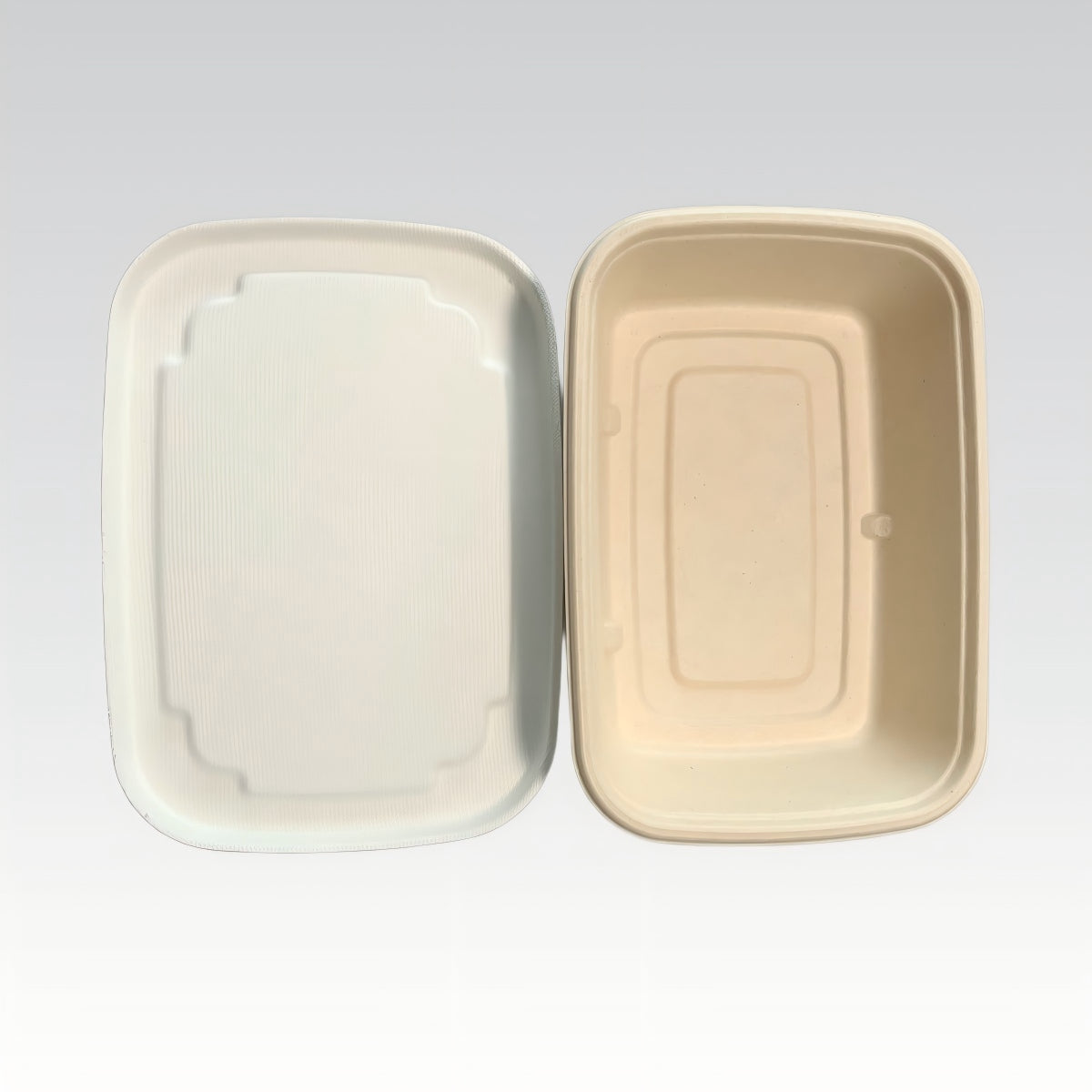 Disposable One Piece Food Lunch Box 100% Natural Biodegradable Biodegradable-Bagasse-Food-Container