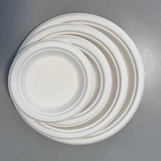 6inch Eco-Friendly Disposable Biodegradable Sugarcane Bagasse Paper Plate