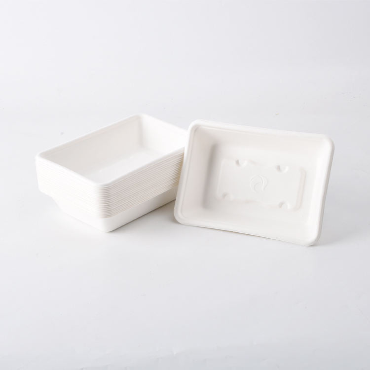 Wholesale Restaurant to Go Boxes Biodegradable Sugarcane Pulp Takeaway Food Packaging 650ml Lunch Box with Lid