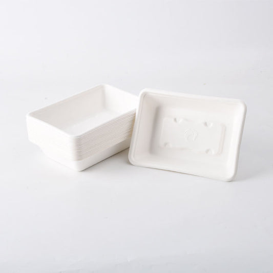 Wholesale Restaurant to Go Boxes Biodegradable Sugarcane Pulp Takeaway Food Packaging 650ml Lunch Box with Lid
