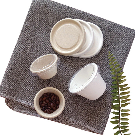 Bagasse cup lids showcase