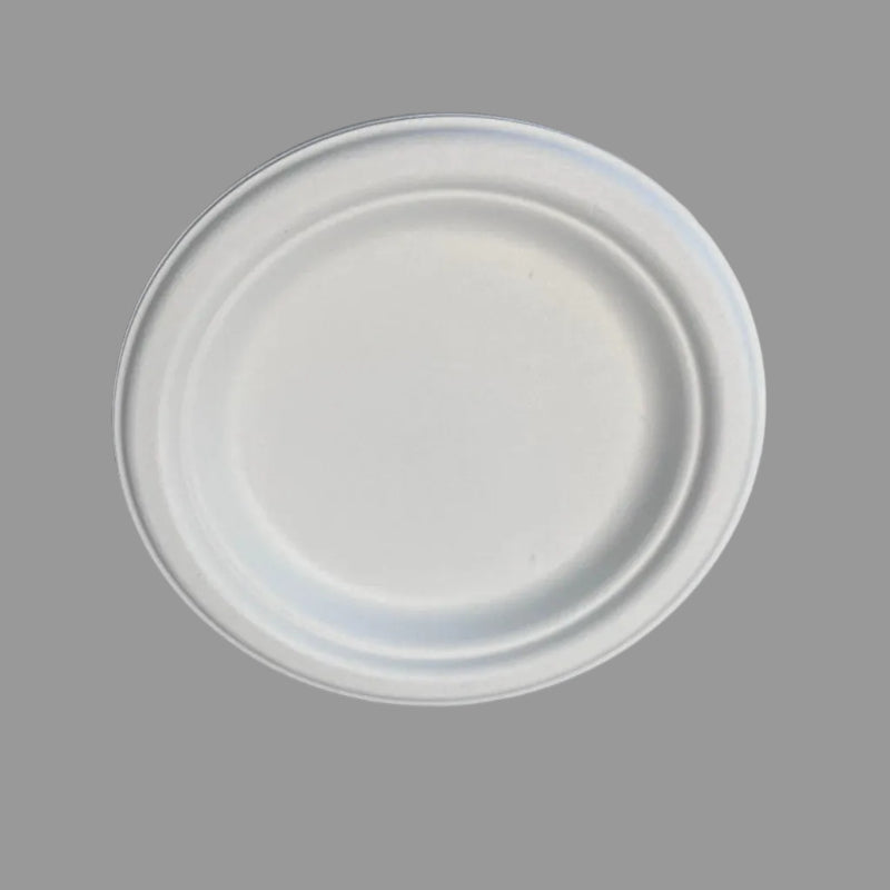 6.75 Inch Biodegradable Banana Disposable Party Plates Heat Resistant Compostable Utensils Eco-Friendly Dinnerware Tableware