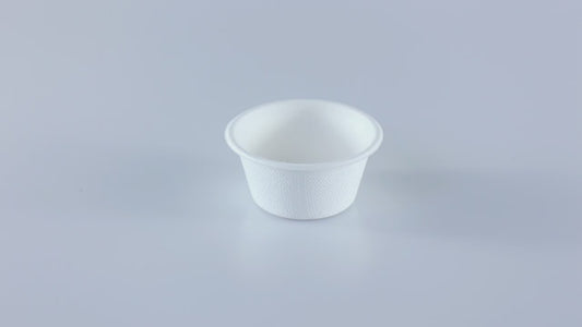 2 Oz Disposable Biodegradable Sugarcane Sauce Pots Bagasse Pulp Sauce Bowls
