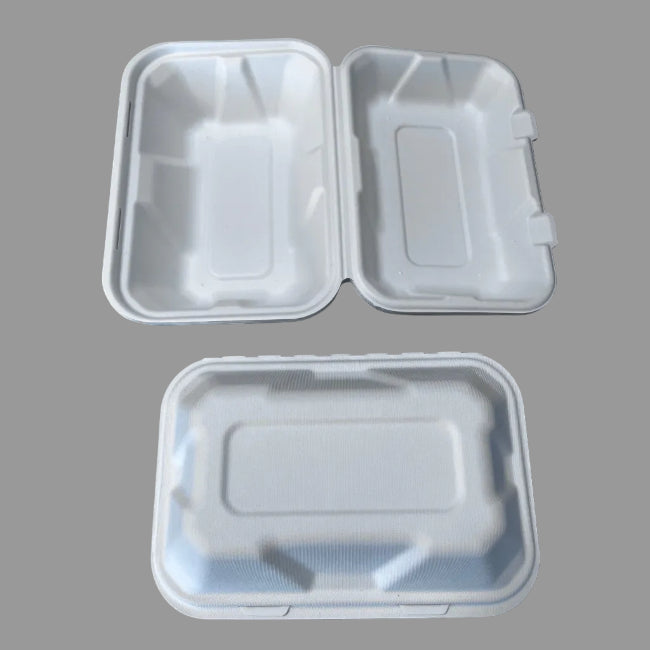 850ml Biodegradable & Compostable Sugarcane Bagasse Food Packaging Takeaway Box