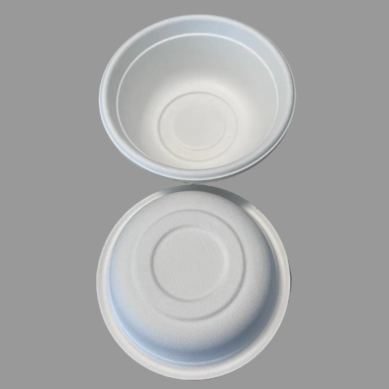 500ml Disposable Compostable Biodegradable Sugarcane Bagasse Paper Convenient Bowl