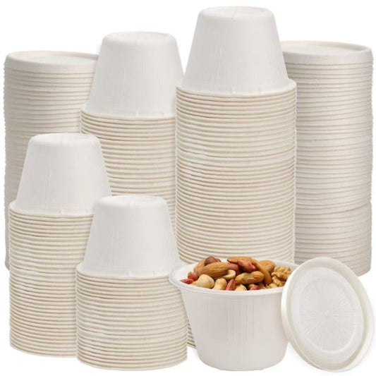 Sustainable portion cups with lids for nut