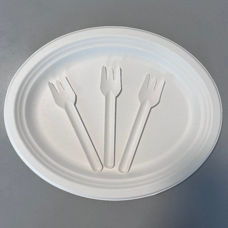 Paper Fork Bagasse Biodegradable Cutlery for Camping