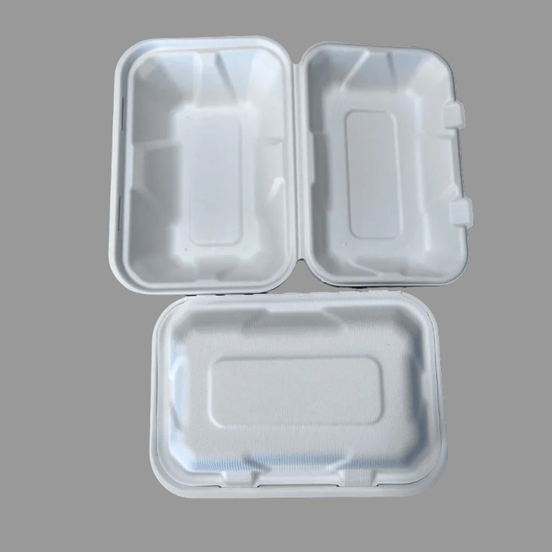 850ml Biodegradable & Compostable Sugarcane Bagasse Food Packaging Takeaway Box