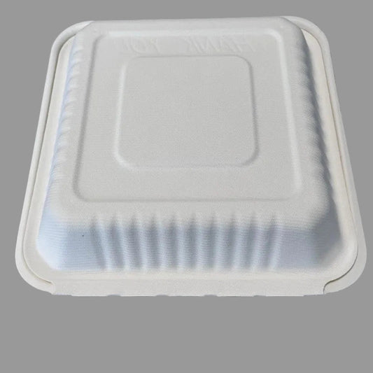 Biodegradable Sugarcane Bagasse Food Container 1300ml Disposable Food Paper Lunch Boxes