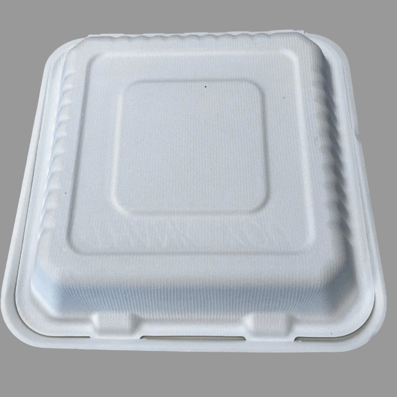Eco Friendly Biodegradable Paper Lunch Box 1500ml Disposable Takeaway Food Container